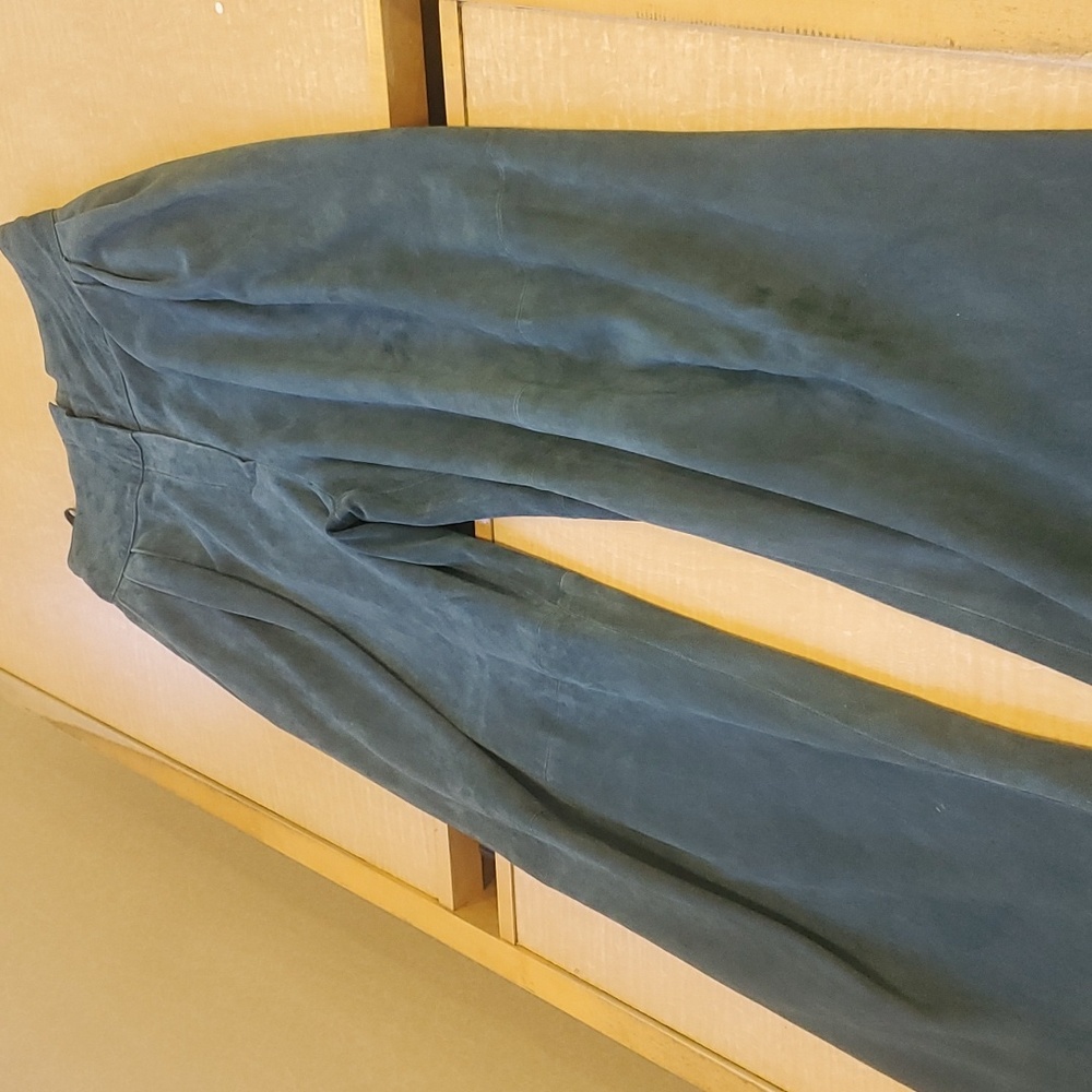 Mario Valentino women's Blue leather pants size S / 6 EU - Picture 1 of 9